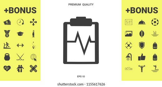 Electrocardiogram icon symbol