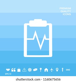Electrocardiogram icon symbol