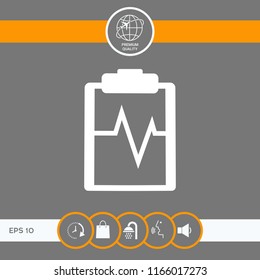 Electrocardiogram icon symbol
