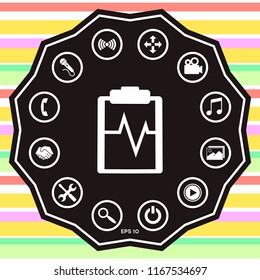 Electrocardiogram icon symbol