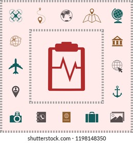 Electrocardiogram icon symbol