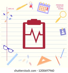 Electrocardiogram icon symbol