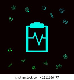 Electrocardiogram icon symbol