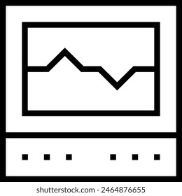 electrocardiogram icon. Thin linear style design isolated on white background