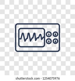 Electrocardiogram icon. Trendy linear Electrocardiogram logo concept on transparent background from Health and Medical collection