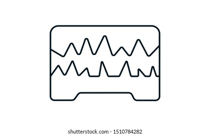 
Electrocardiogram icon vector illustration used for website.
