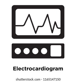 Electrocardiogram icon vector isolated on white background, Electrocardiogram transparent sign , medical health symbols