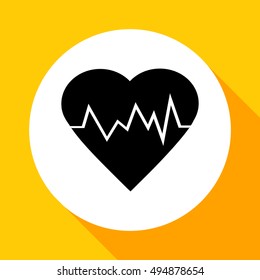 electrocardiogram icon.Heart Rate