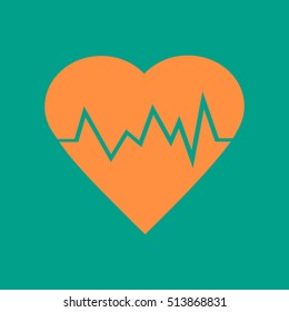 electrocardiogram icon.Heart Rate