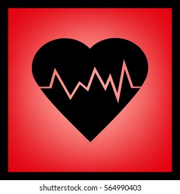 electrocardiogram icon.Heart Rate
