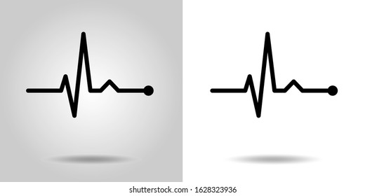 electro-cardiogram Line rhythm illustration material set