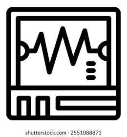 Electrocardiogram machine displaying heart activity, providing crucial data for medical diagnosis