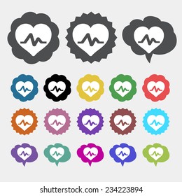 Electrocardiogram, medical icon