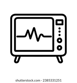 electrocardiogram monitor icon vector isolated