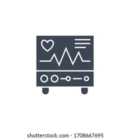 Symbol für eine mit Elektrokardiogramm verwandte Vektorillustration Einzeln auf weißem Hintergrund. Vektorillustration.