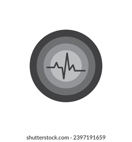 Símbolo de icono de vector de escala electrocardiográfica