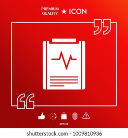 Electrocardiogram symbol icon