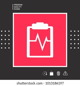 Electrocardiogram symbol icon