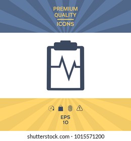Electrocardiogram symbol icon