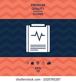 Electrocardiogram symbol icon