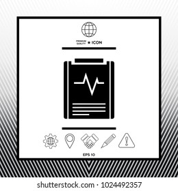 Electrocardiogram symbol icon
