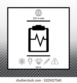 Electrocardiogram symbol icon