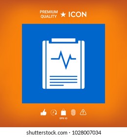 Electrocardiogram symbol icon