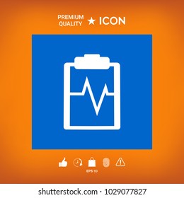 Electrocardiogram symbol icon
