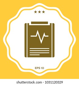 Electrocardiogram symbol icon