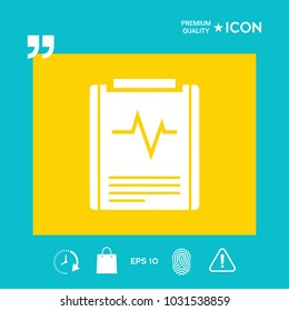 Electrocardiogram symbol icon
