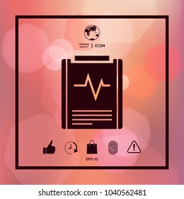 Electrocardiogram symbol icon