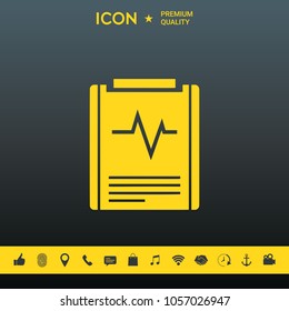 Electrocardiogram symbol icon