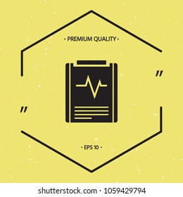 Electrocardiogram symbol icon