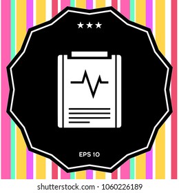 Electrocardiogram symbol icon