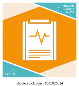 Electrocardiogram symbol icon