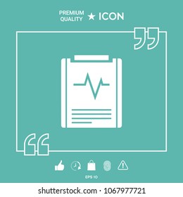 Electrocardiogram symbol icon