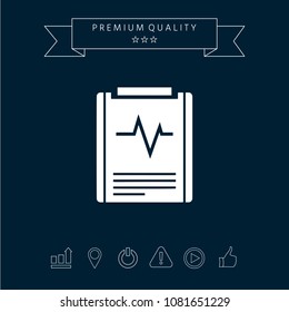 Electrocardiogram symbol icon