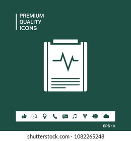 Electrocardiogram symbol icon