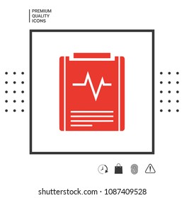 Electrocardiogram symbol icon