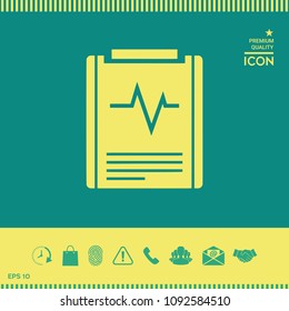 Electrocardiogram symbol icon