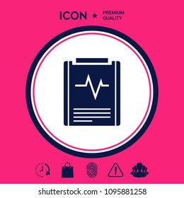 Electrocardiogram symbol icon