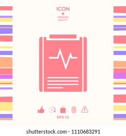 Electrocardiogram symbol icon