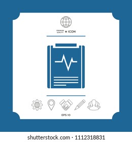 Electrocardiogram symbol icon