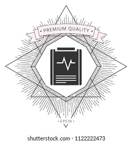 Electrocardiogram symbol icon