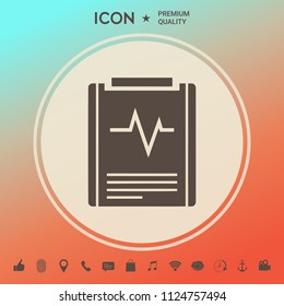 Electrocardiogram symbol icon