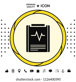 Electrocardiogram symbol icon