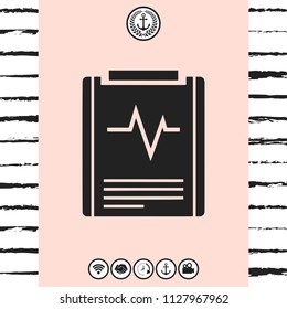 Electrocardiogram symbol icon