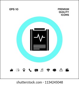 Electrocardiogram symbol icon