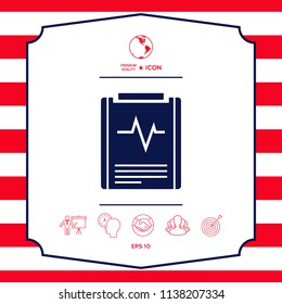 Electrocardiogram symbol icon