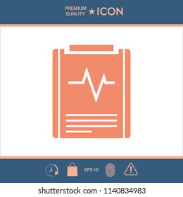 Electrocardiogram symbol icon